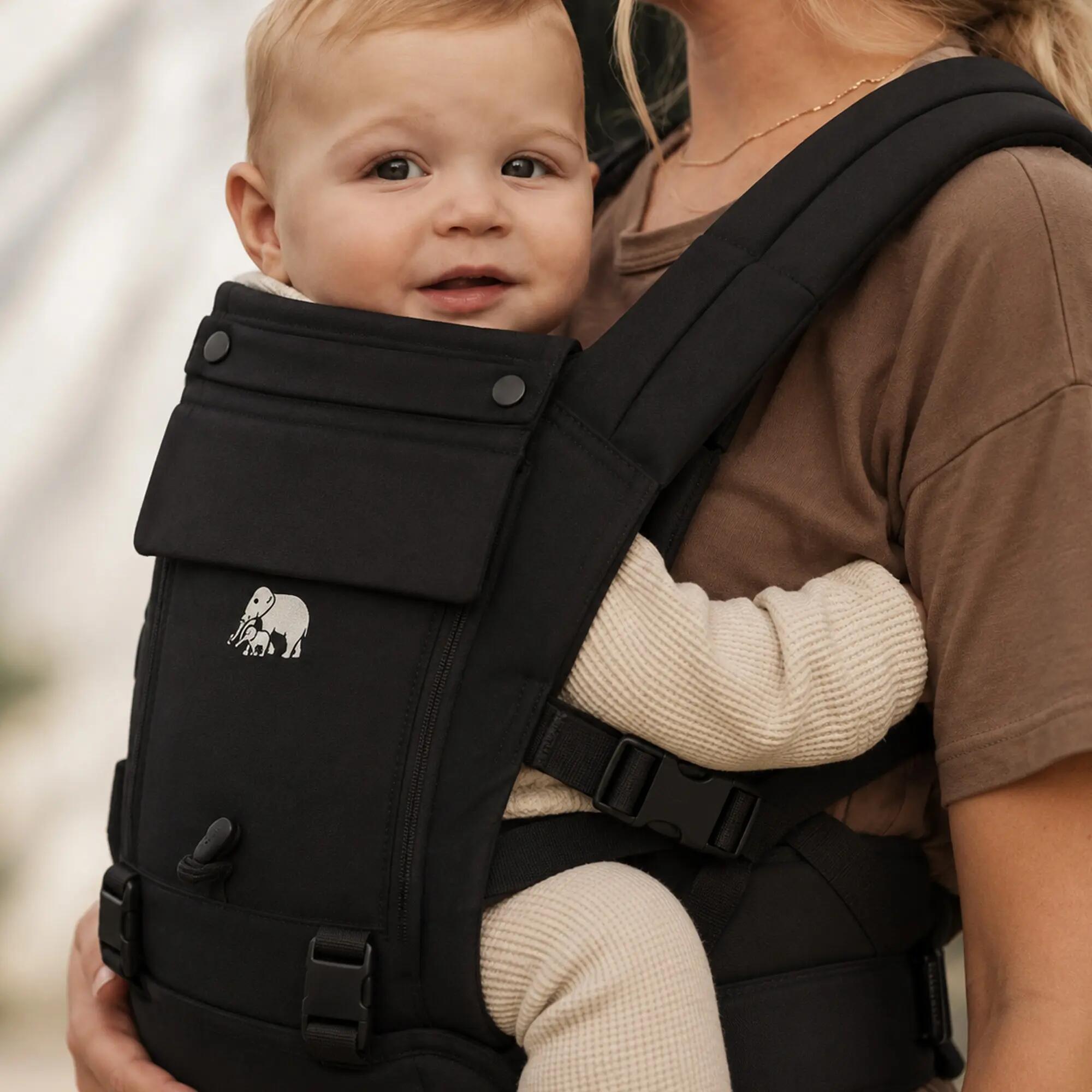 Pack Luxe Ergonomische draagzak - Comfortabele Babydrager - Zwart 9/9