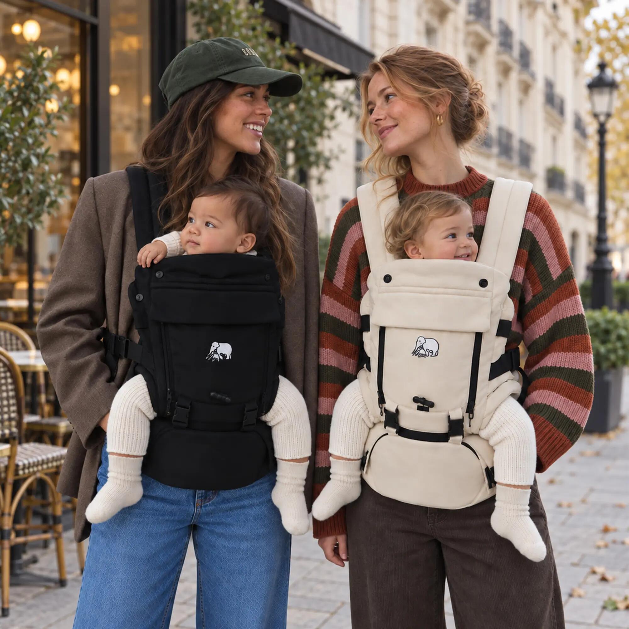 Pack Luxe Ergonomische draagzak - Comfortabele Babydrager - Zwart 4/9