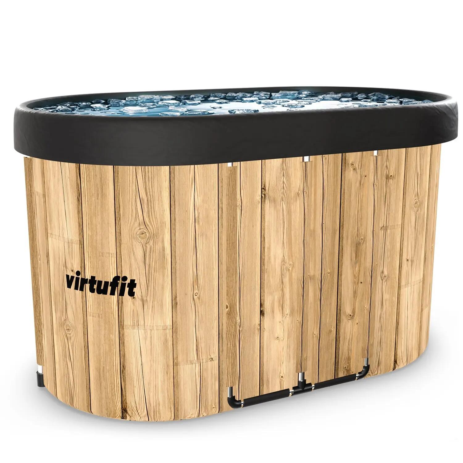 Oval Ice Bath 500 literes ovális jégkád fa mintázattal 7/7