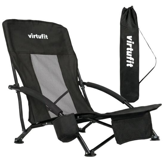 Chaise de Plage Beach - Pliable - Noir