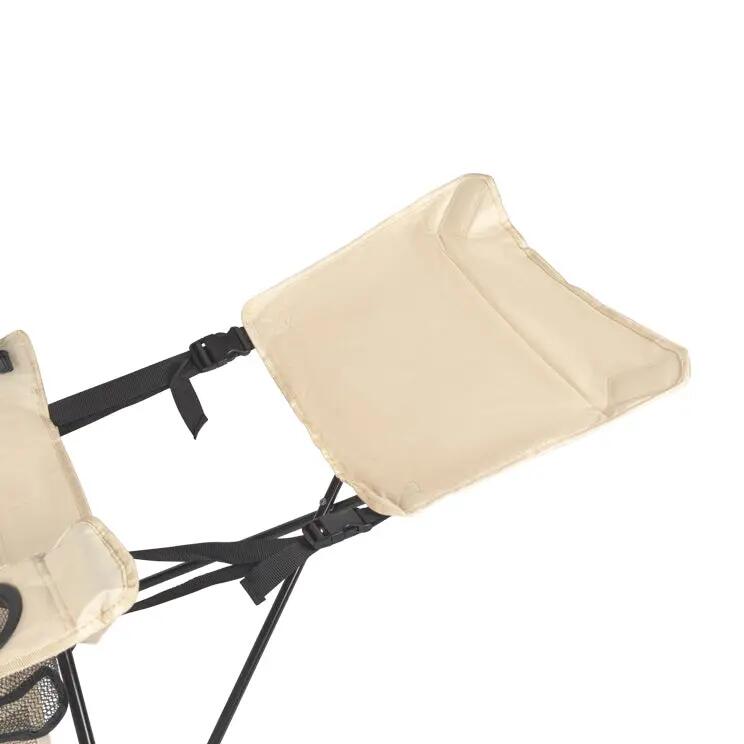 Sedia da campeggio - Pieghevole - Con poggiapiedi - Beige 5/8