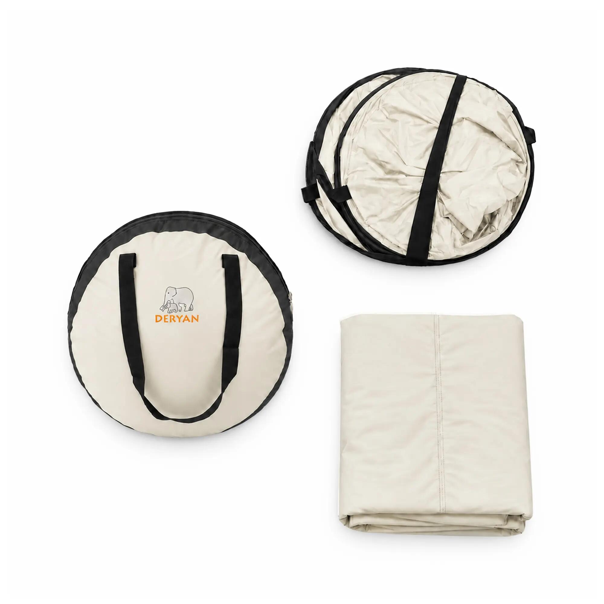 Lettino da viaggio BabyBox - Tenda pieghevole per bebè - 0-2 anni - Avorio 7/7