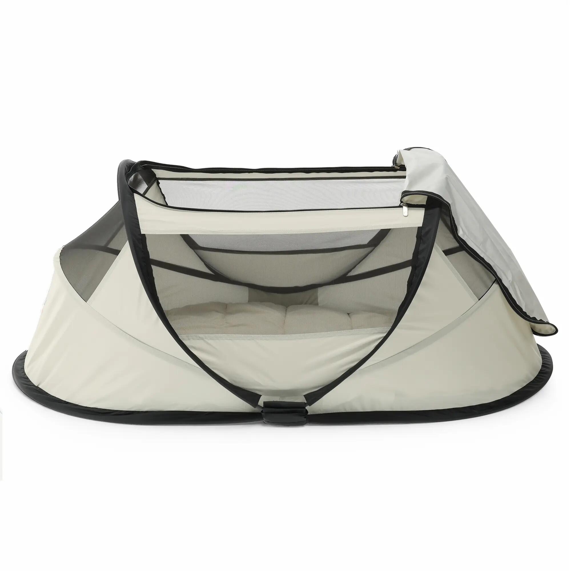 Lettino da viaggio BabyBox - Tenda pieghevole per bebè - 0-2 anni - Avorio 6/7