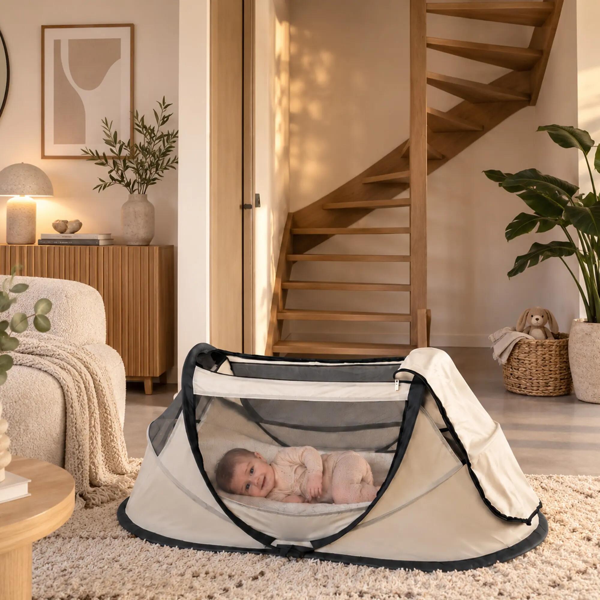 BabyBox Campingbedje - Opvouwbare Babytent - 0-2 jaar - Crème 3/7