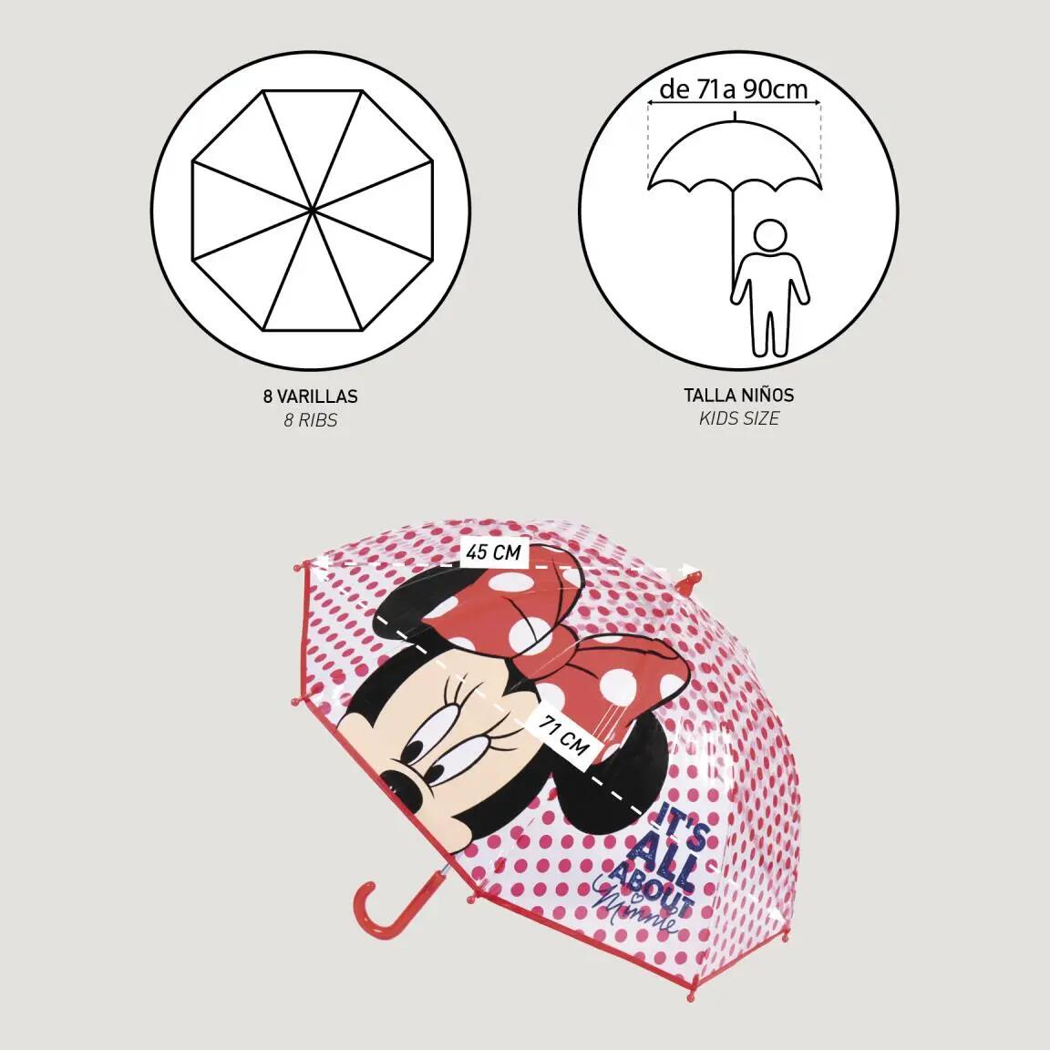 Ombrelli Minnie Mouse 2400000612 Rosso 6/7