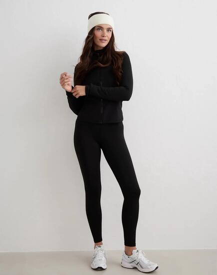 Femme Legging Chauffant Long Noir