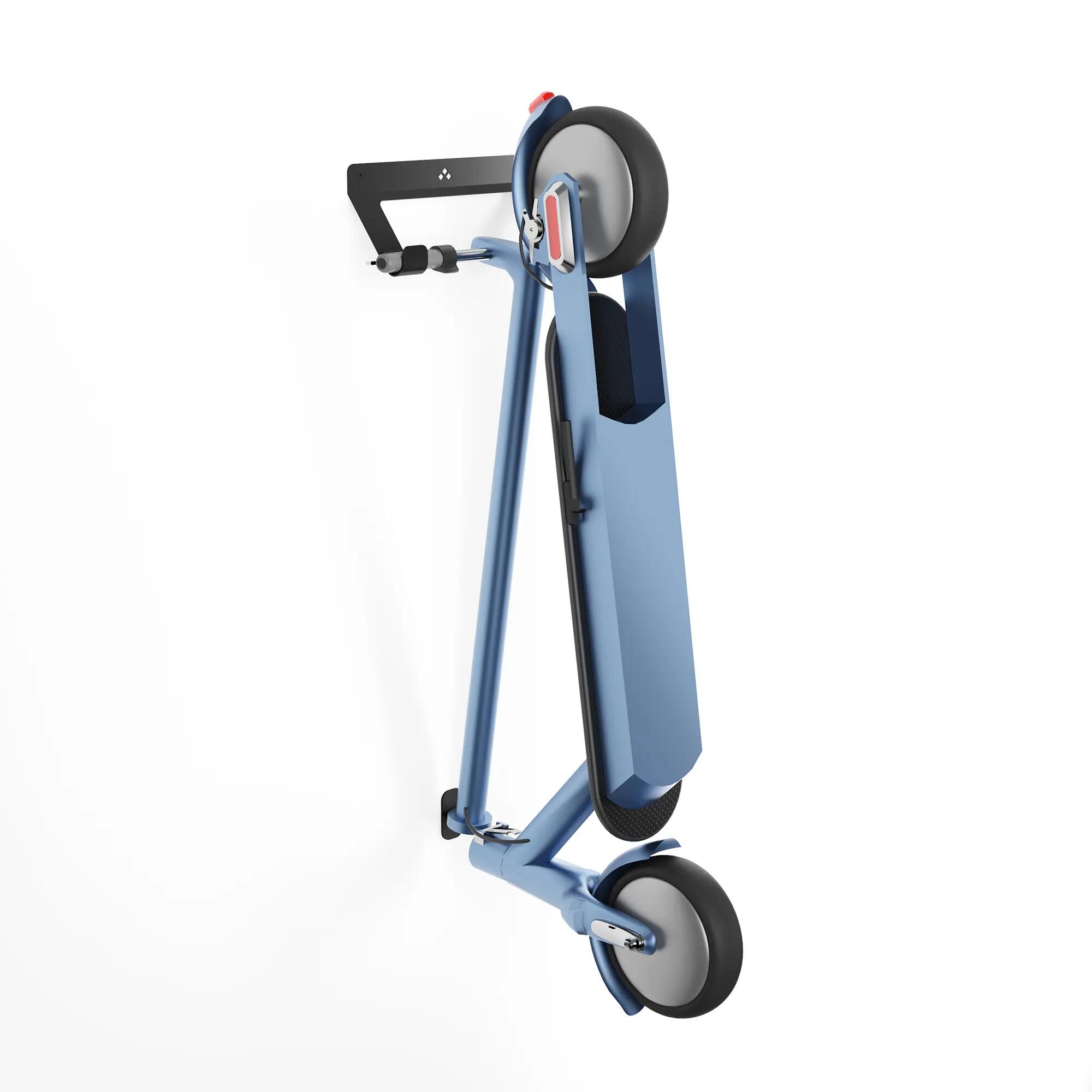 Soporte de pared para patinete eléctrico con protector para manillar y pared 2/7