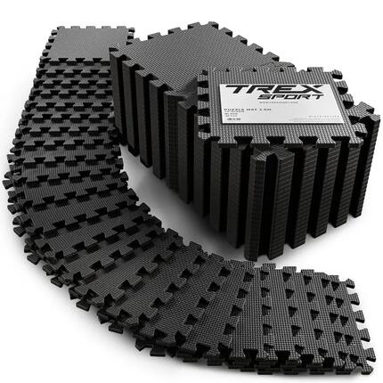 Tapis puzzle fitness Trex Sport EVA 3,84 m² 10 mm 48 pièces