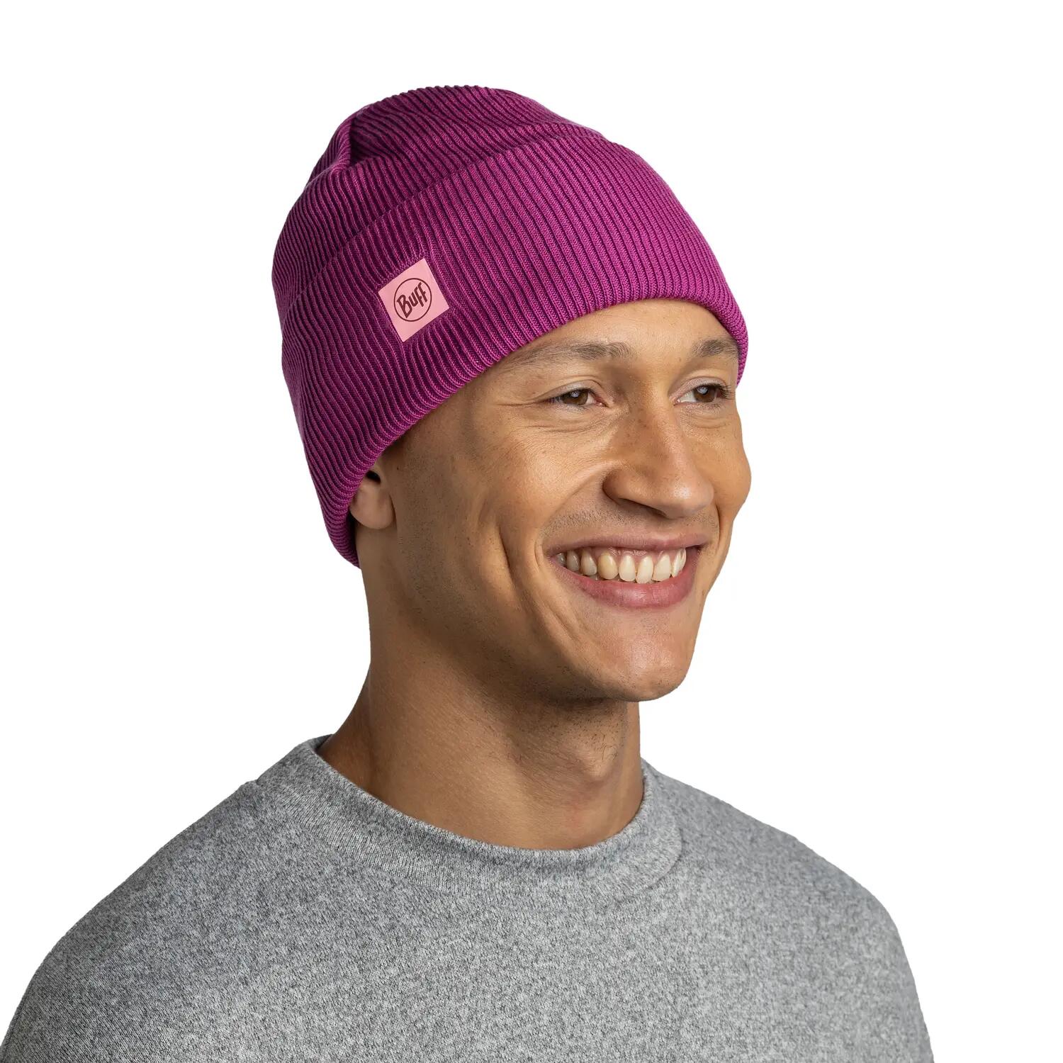 Bonnet Crossknit Unisex Buff Violet TAILLE UNIQUE 4/5