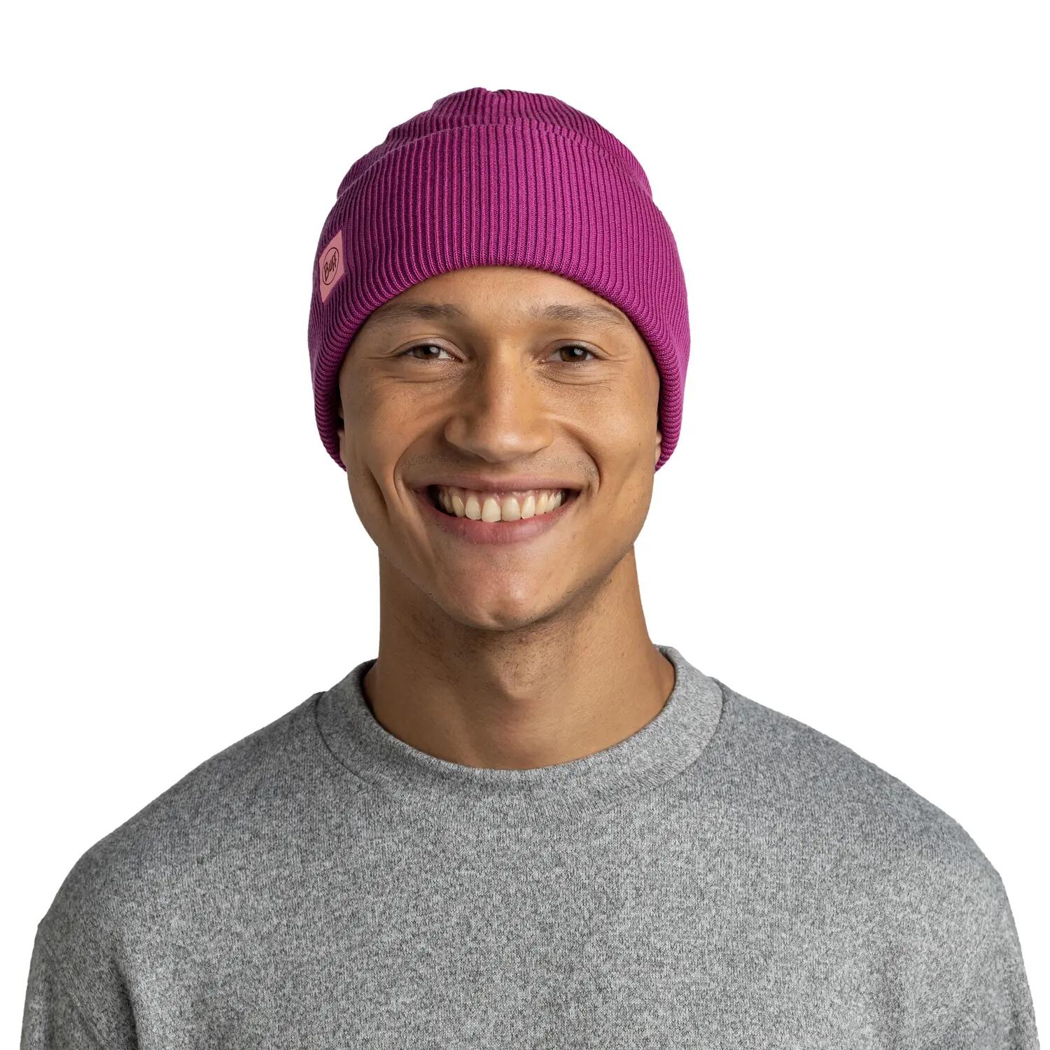 Bonnet Crossknit Unisex Buff Violet TAILLE UNIQUE 3/5
