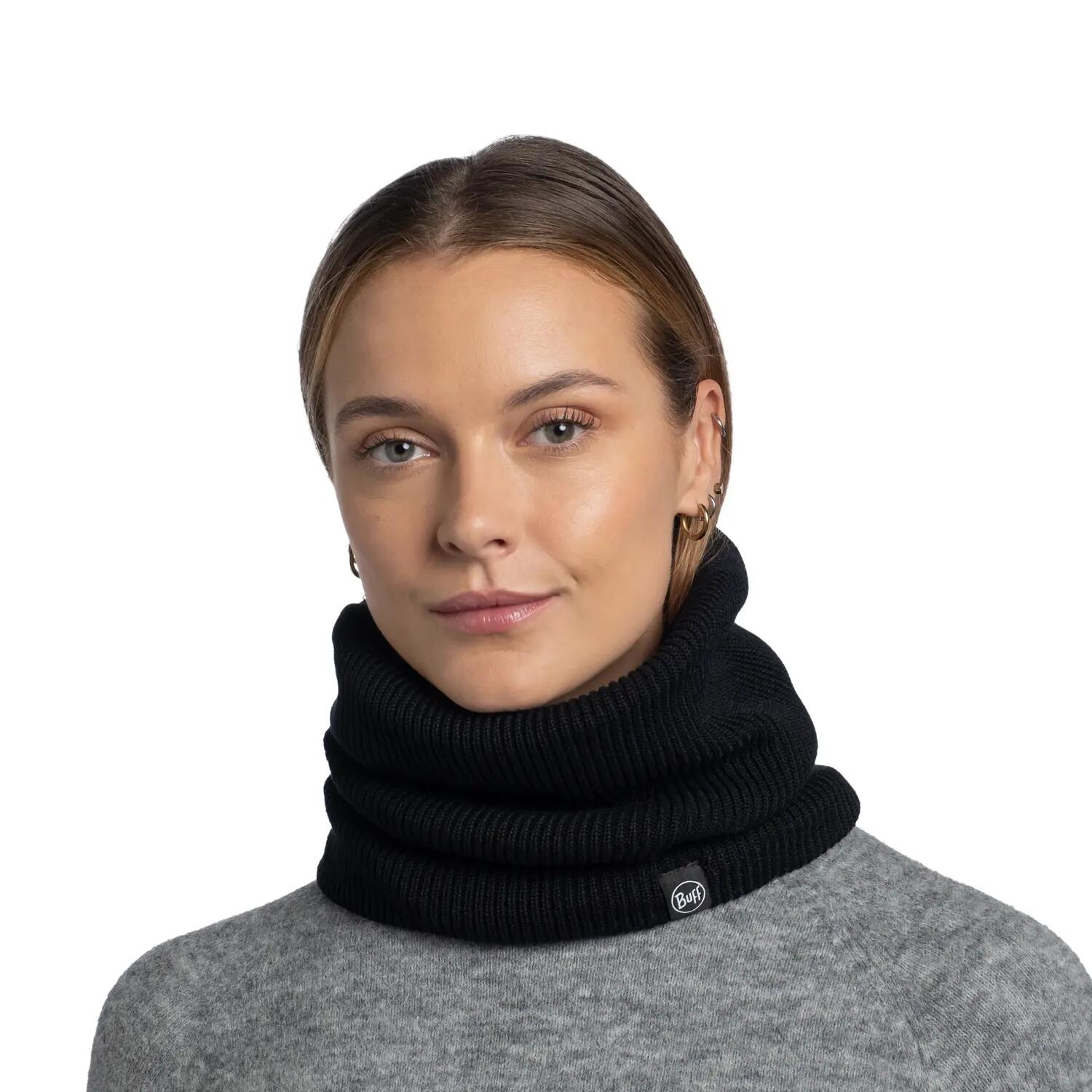 Cache-cou tricoté & Fleece Unisex Buff Noir TAILLE UNIQUE 2/7