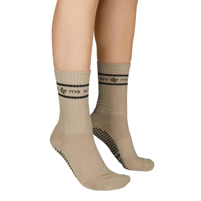 Pilates antislipsokken – taupe 3/4