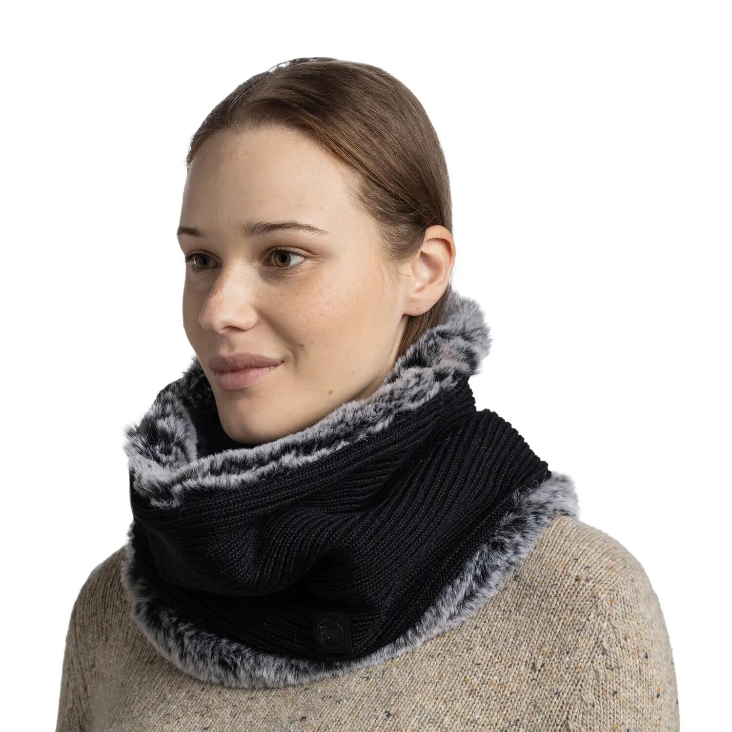 Cache-cou tricoté Comfort Femme Buff Noir TAILLE UNIQUE 4/5