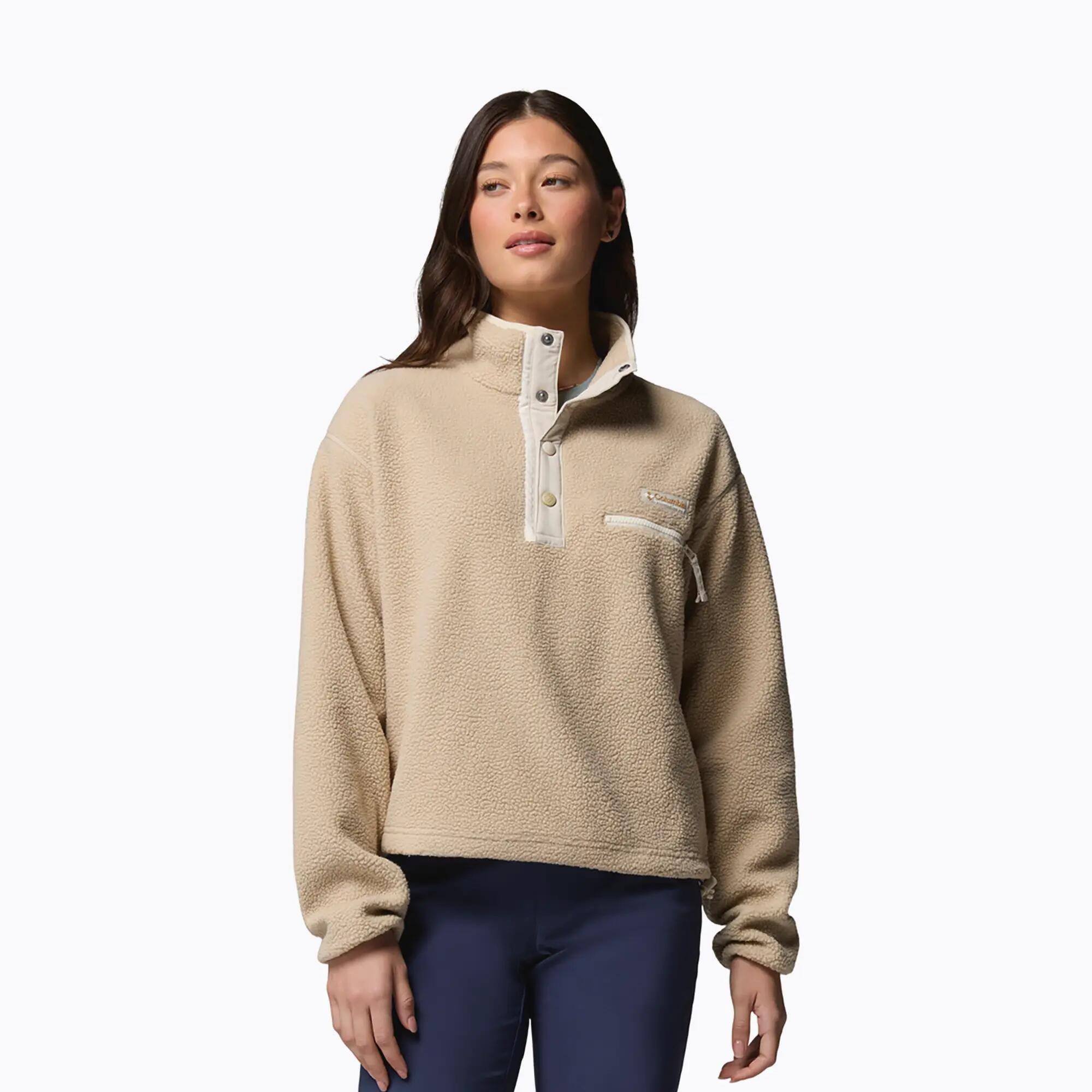 Casaco polar feminino Columbia Helvetia II Cropped Half Snap Fleece 5/6