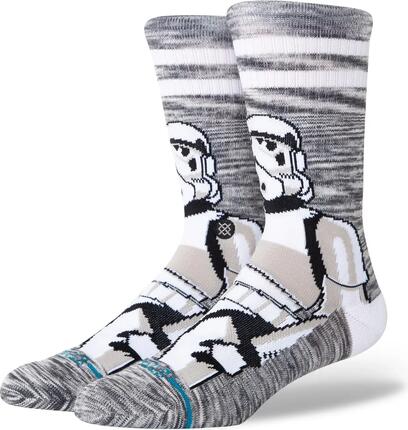 Chaussettes Stance The Storm Trooper Crew Blanc/Gris