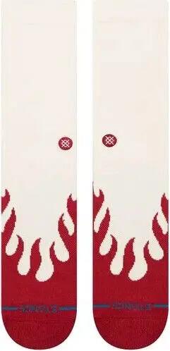Chaussettes Stance Heating Up Crew Blanc/Rouge 2/4