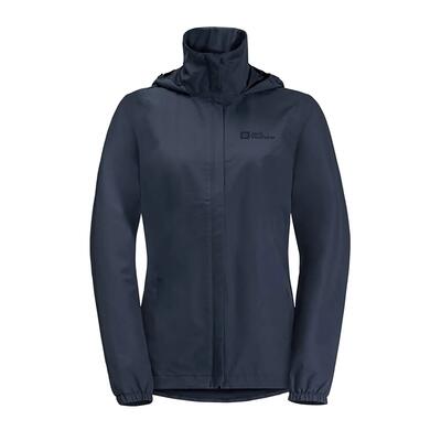 Jack wolfskin stormy point 2l-jacke voor dames, nachtblauw, ademend, xxl
