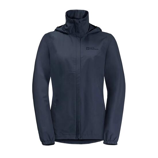 Veste Jack Wolfskin Stormy Point 2L pour Femme, Bleu Nuit, Respirante, XXL