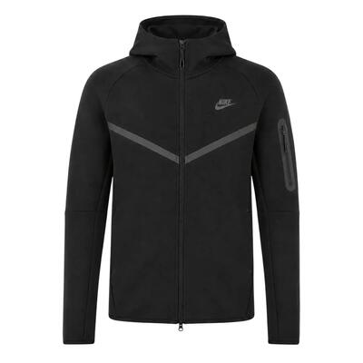 Heren fleece techfit full zip hoodie (zwart)