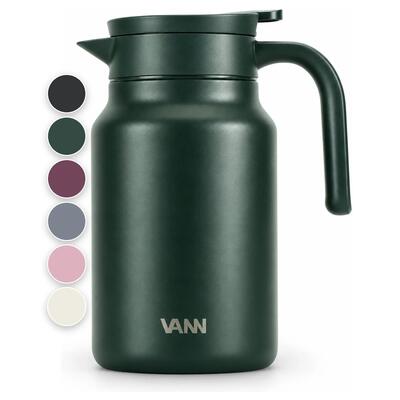 Thermoskan - family jug 1,5 l - rvs schenkkan met drukknop - dark forest
