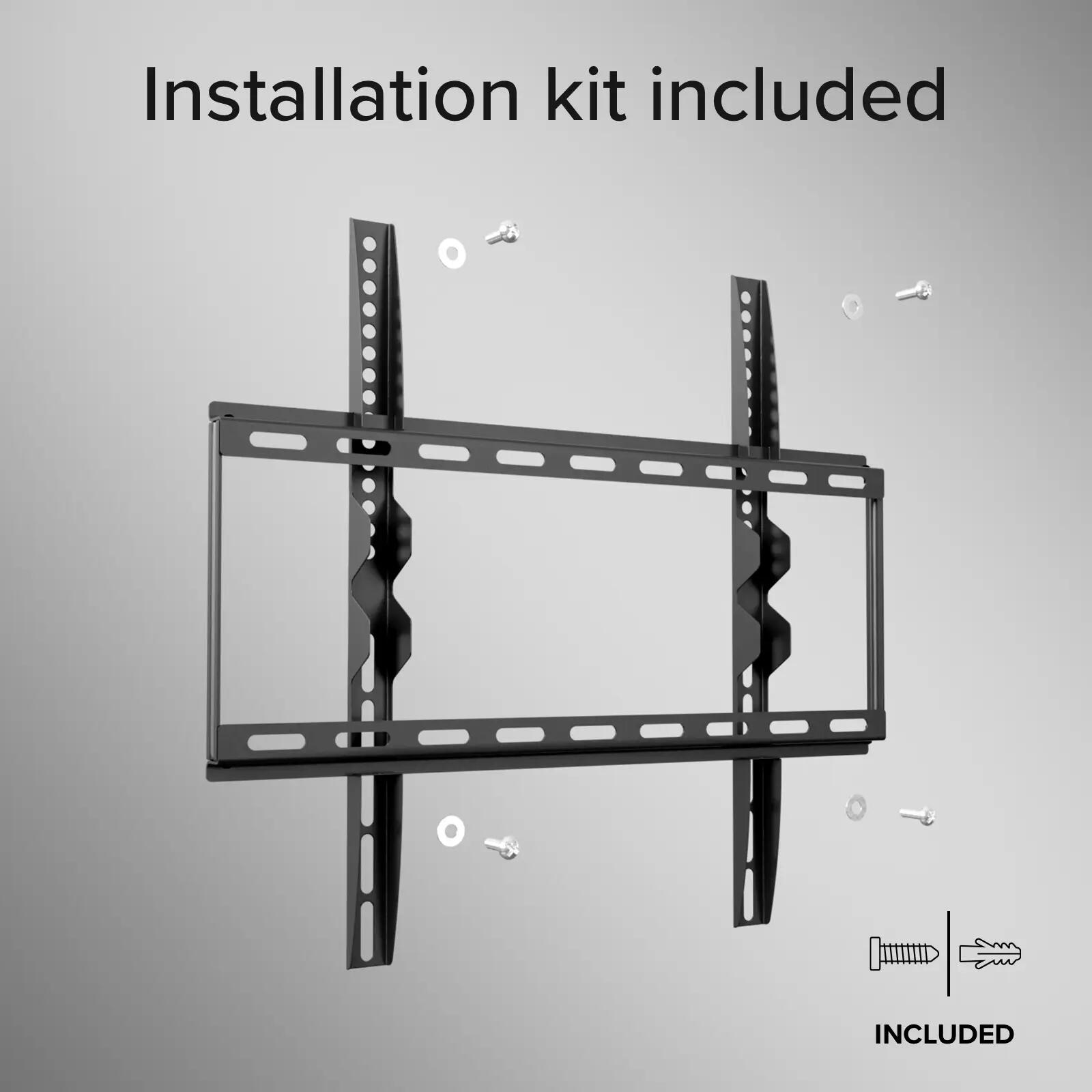 Support mural TV, FIXED, 55", 45kg, VESA 400x400 5/7