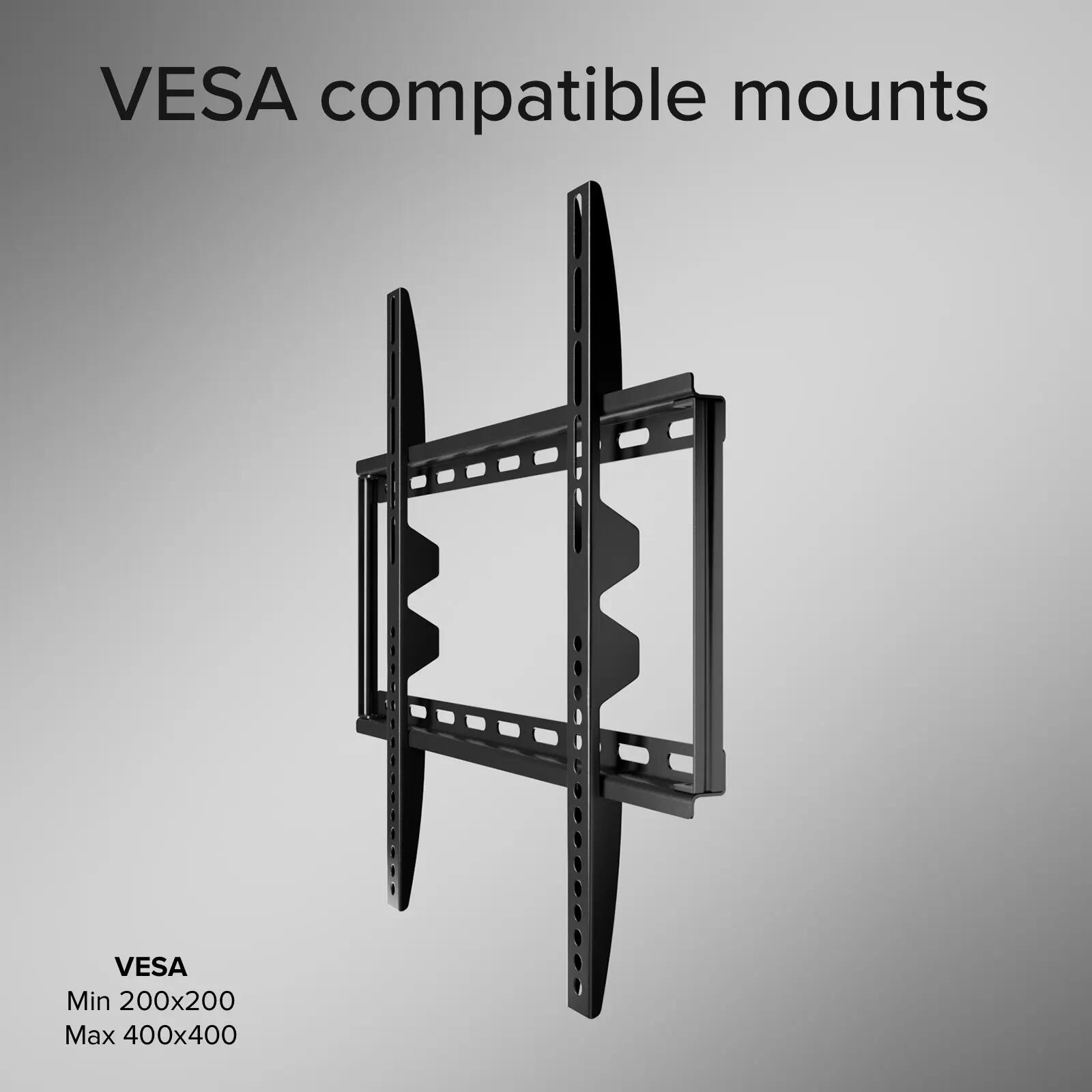 Support mural TV, FIXED, 55", 45kg, VESA 400x400 4/7