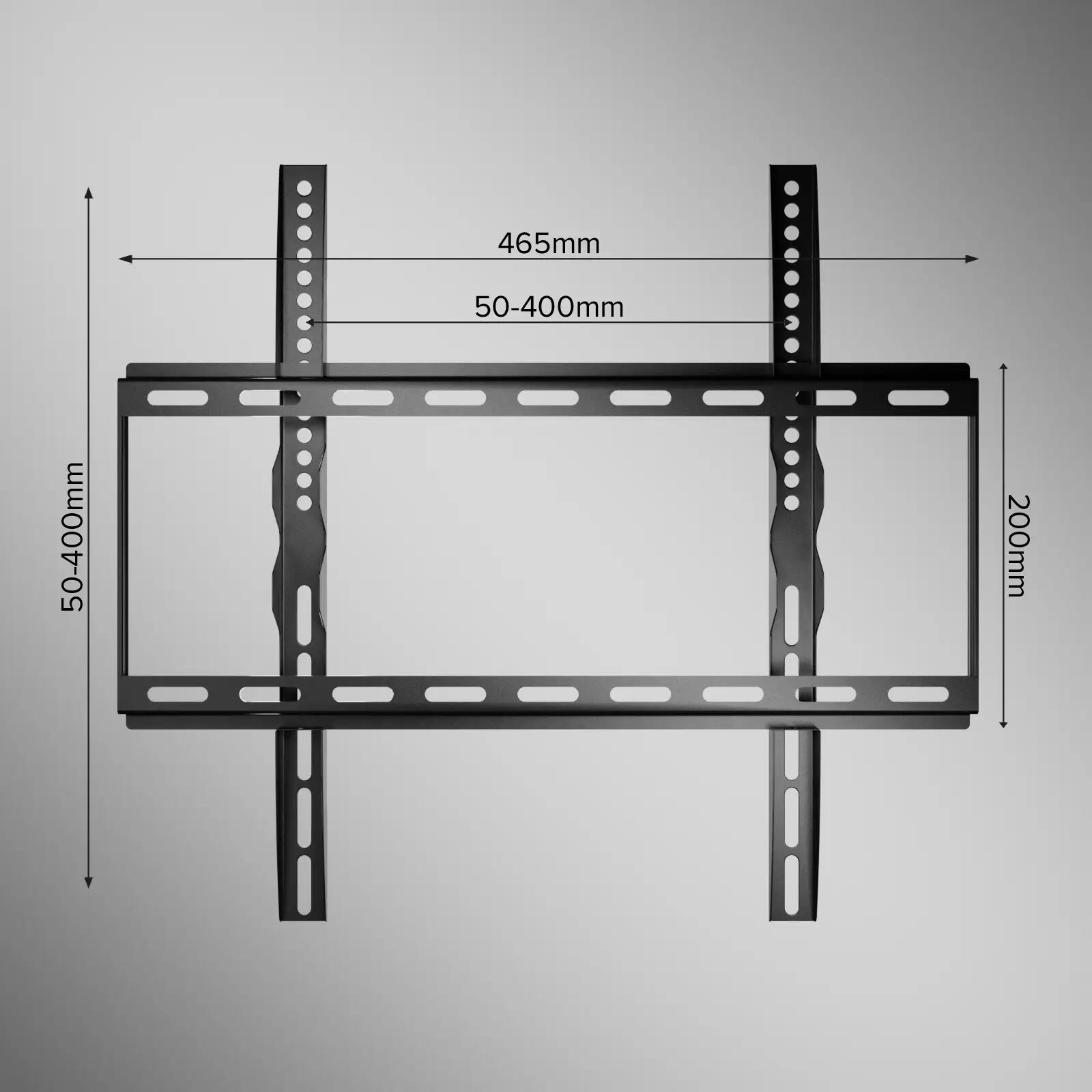 Support mural TV, FIXED, 55", 45kg, VESA 400x400 3/7