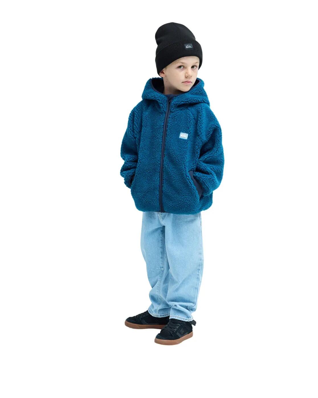 Fleece met rits en capuchon SLALOM POLAR Blau Jongens 2-7 3/4