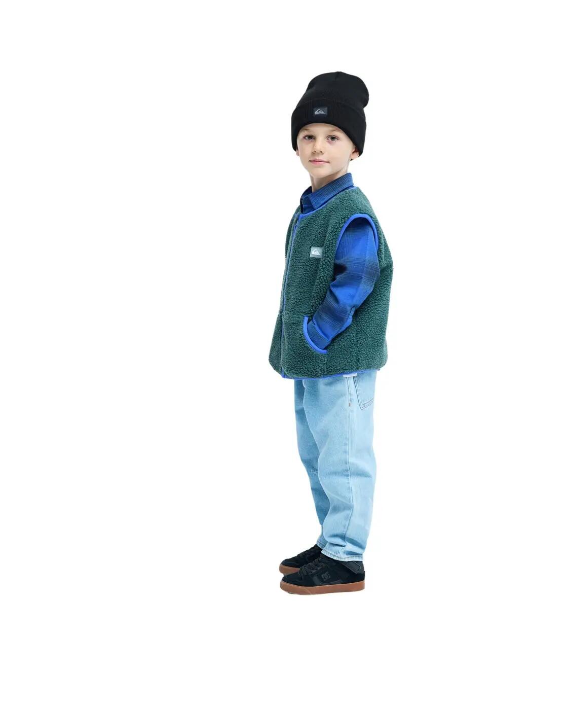 Gilet sans manches zippé intégral KICKFLIP SLEEVELESS Vert Jeune Garçon 4/4