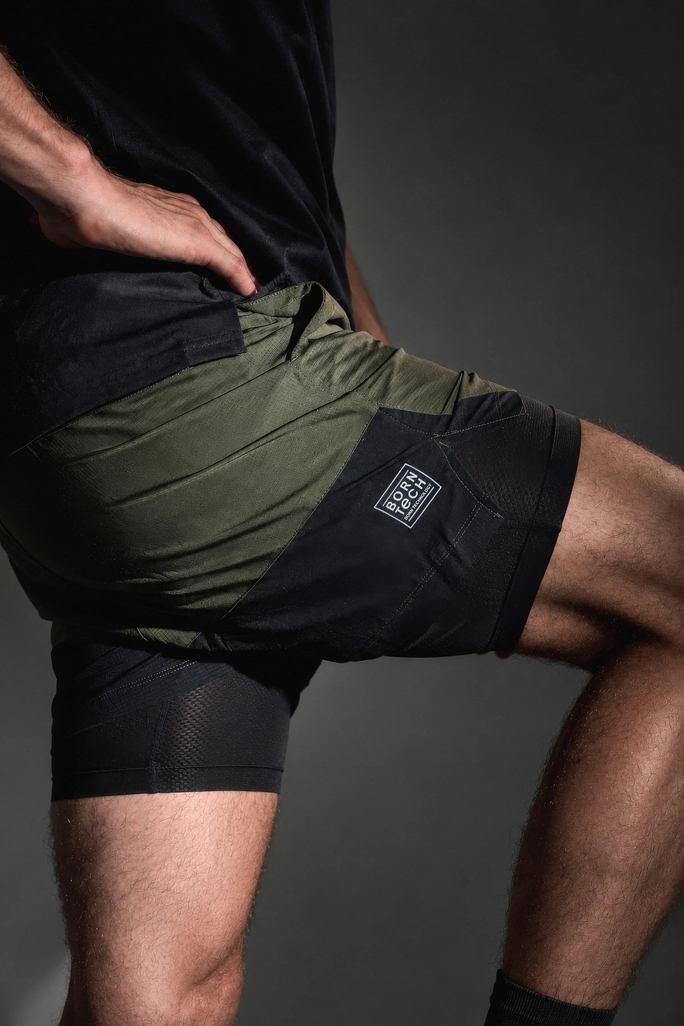 Pantalón corto deportivo de hombre Strider 2 en 1 con bolsillos 7/7