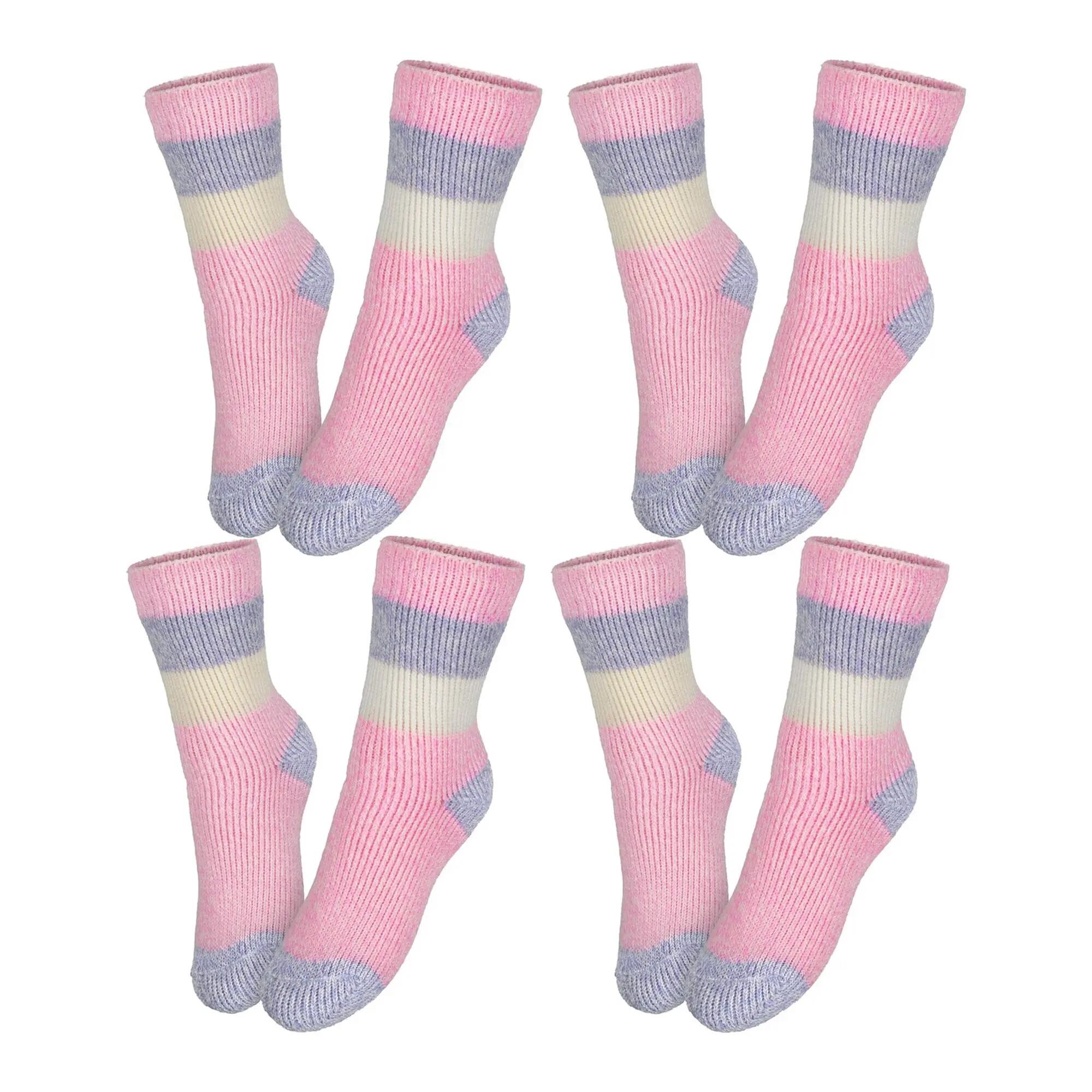 Jungen Mädchen Wintersocken Kinder extra dick innen flauschig gefüttert 4 Paar 2/7