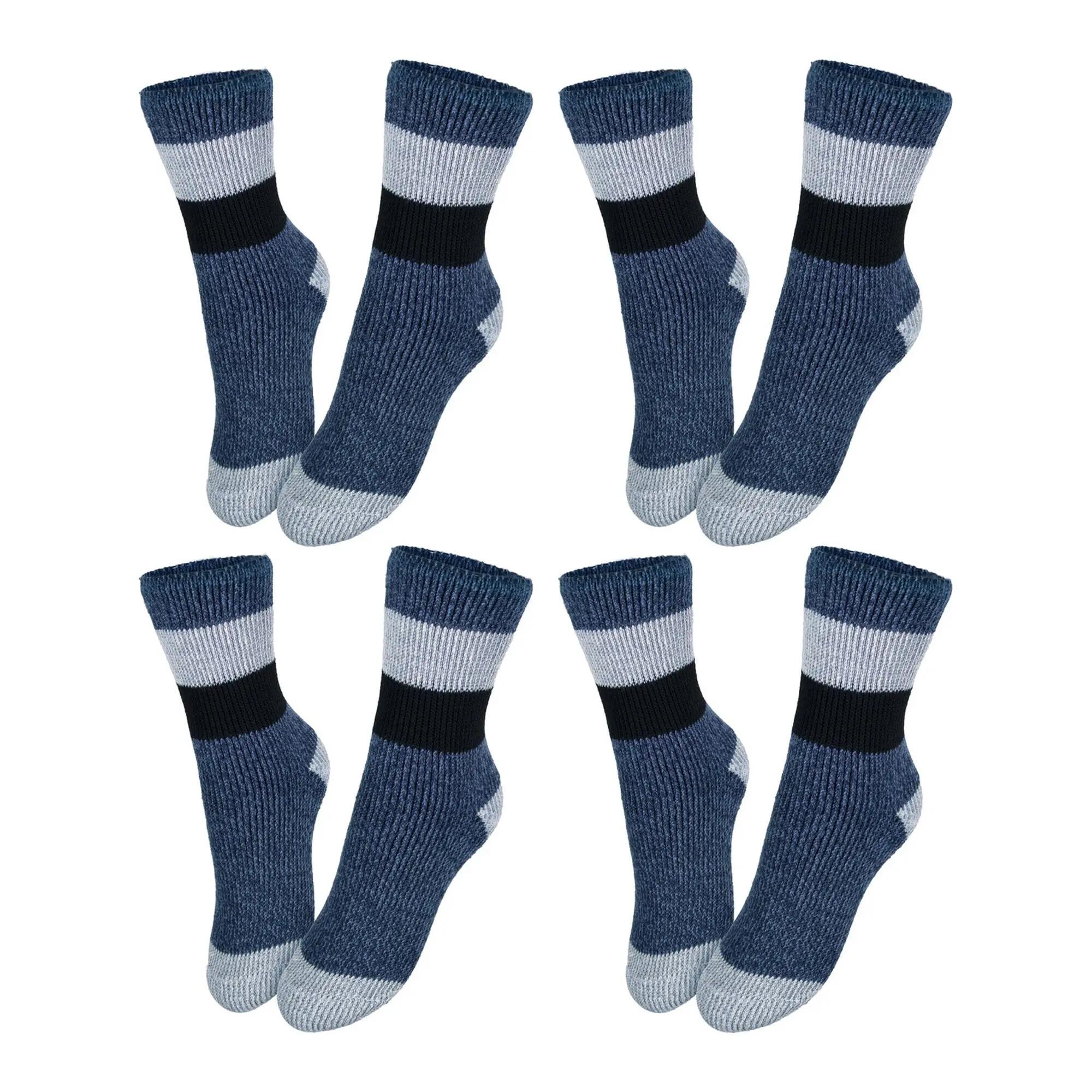 Jungen Mädchen Wintersocken Kinder extra dick innen flauschig gefüttert 4 Paar 2/7
