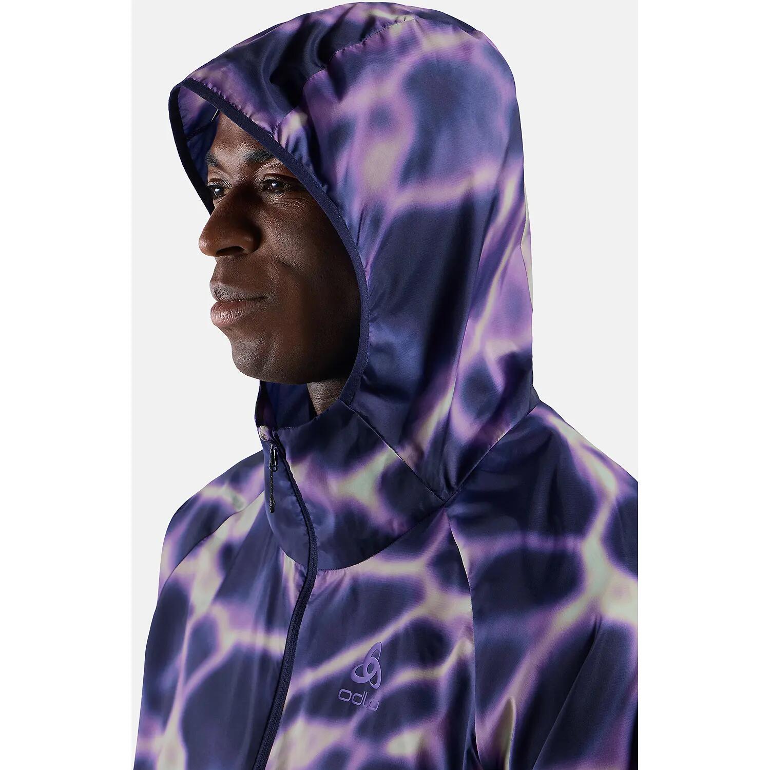 Anorak de running à capuche imprimé Zeroweight ODLO 7/7