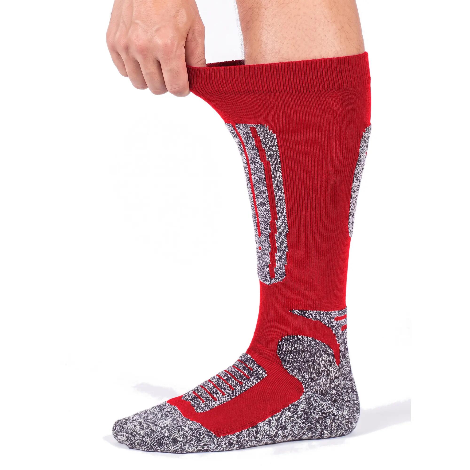Damen Herren Ski Funktionssocken 4er Pack Kniestrümpfe gepolstert Wolle Snow 5/9