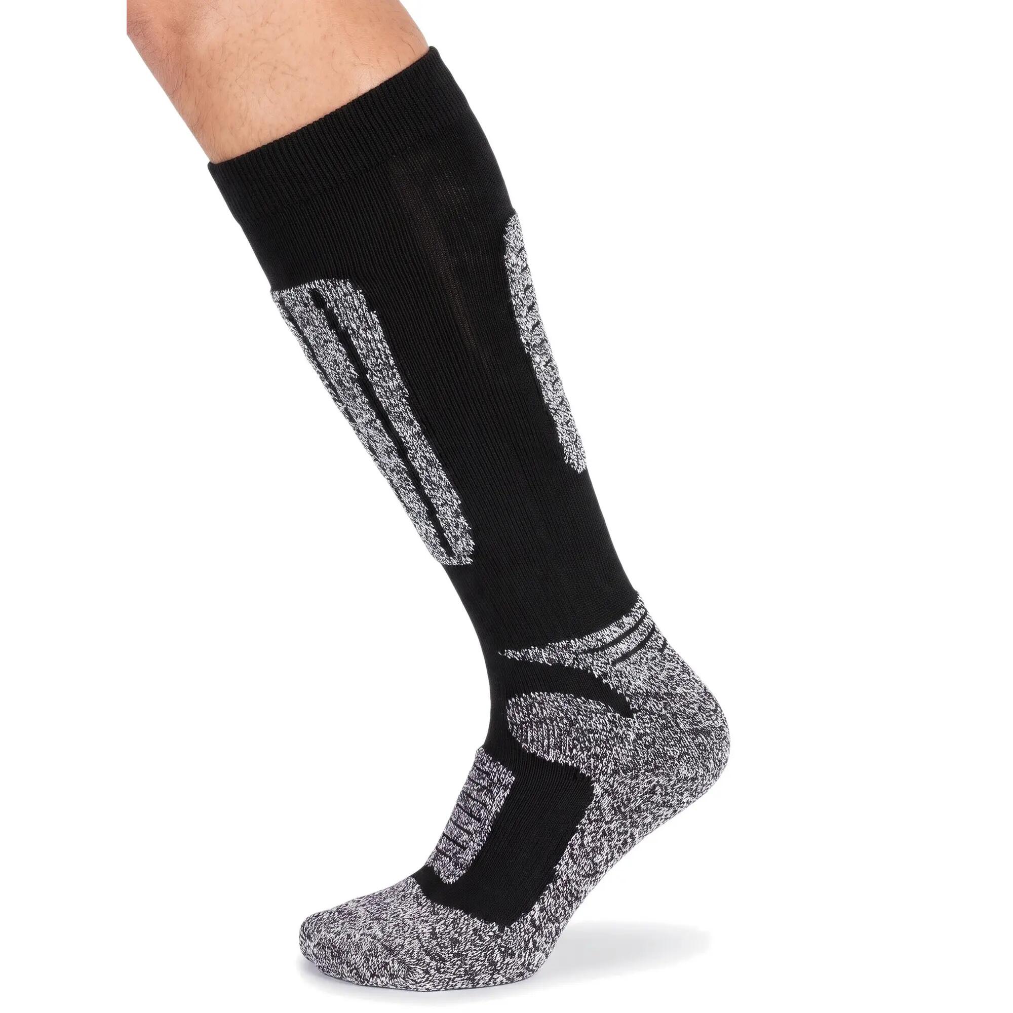 Damen Herren Ski Funktionssocken 4er Pack Kniestrümpfe gepolstert Wolle Snow 4/9
