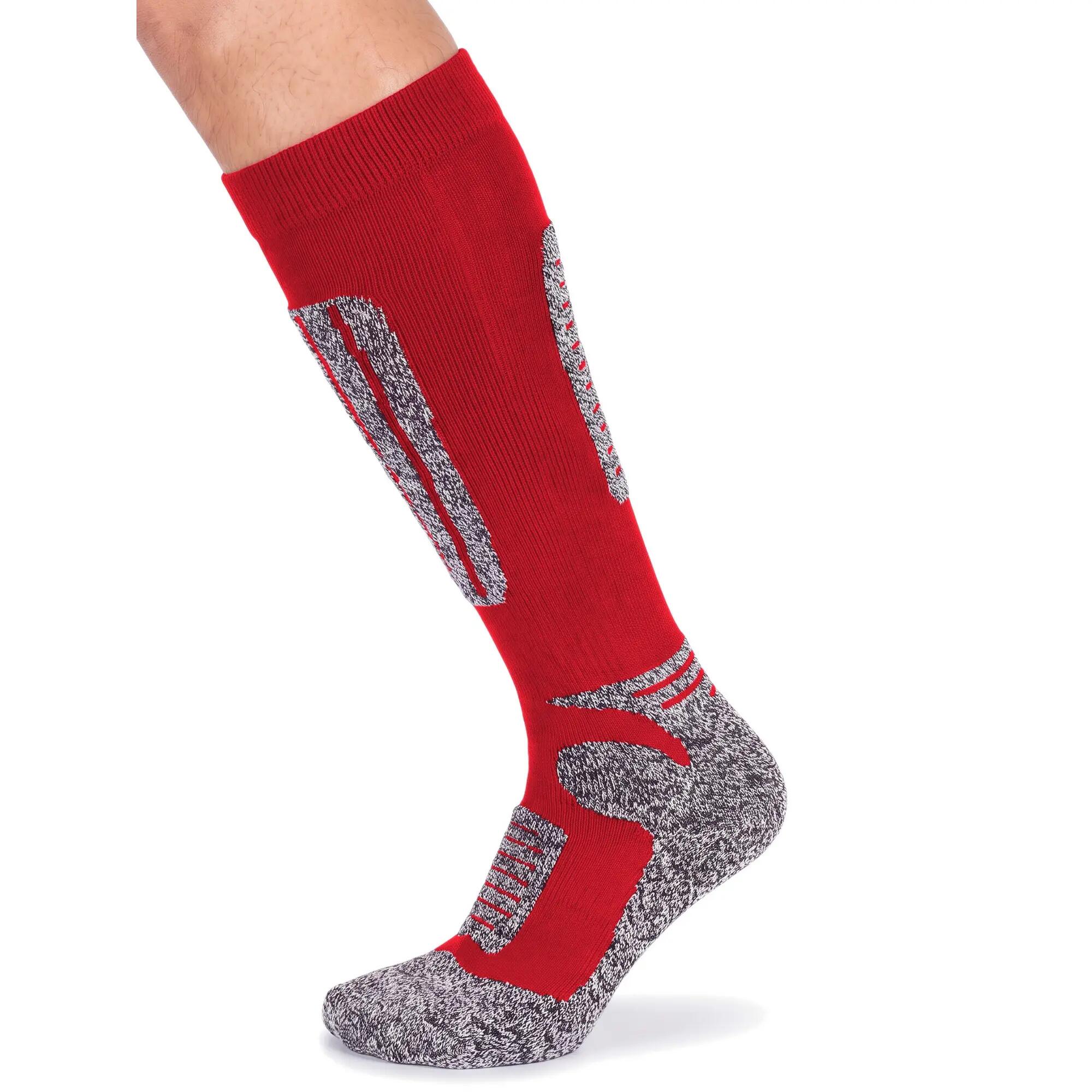 Damen Herren Ski Funktionssocken 4er Pack Kniestrümpfe gepolstert Wolle Snow 4/9