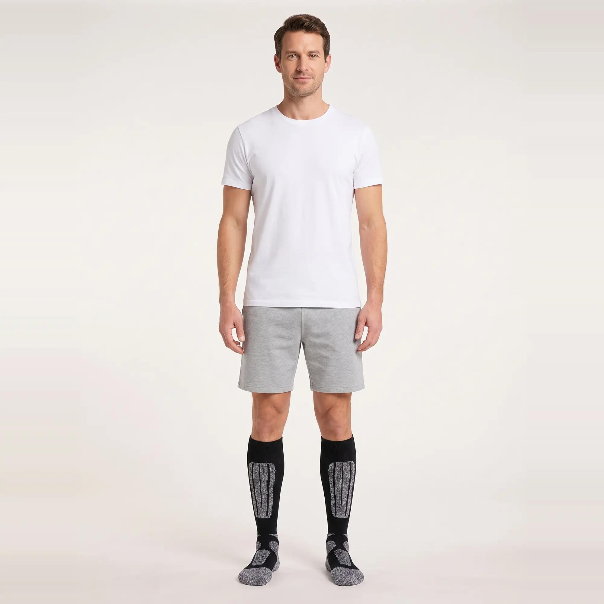 Damen Herren Ski Funktionssocken 4er Pack Kniestrümpfe gepolstert Wolle Snow 2/9