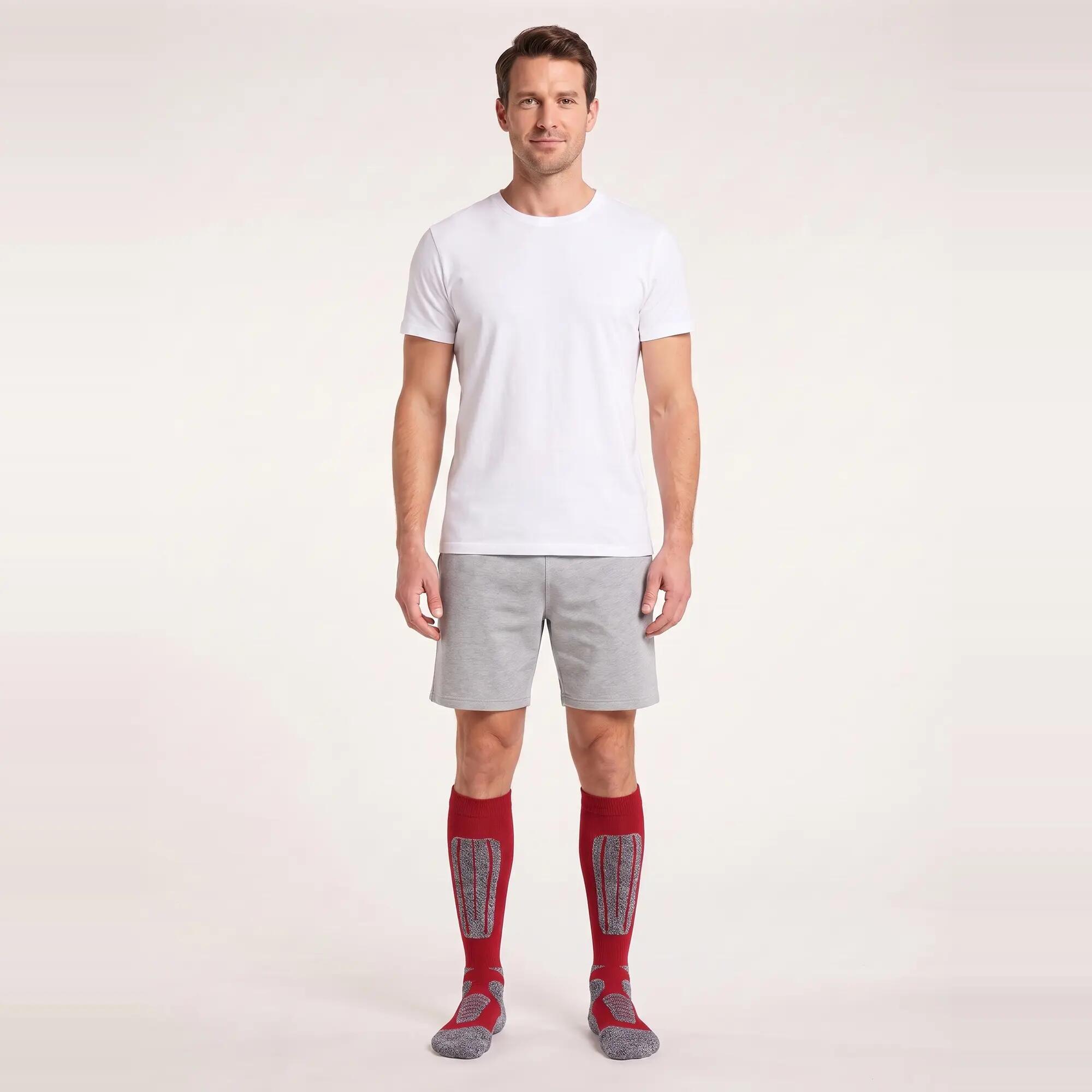 Damen Herren Ski Funktionssocken 4er Pack Kniestrümpfe gepolstert Wolle Snow 2/9
