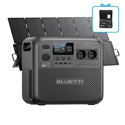 Bluetti elite 200 v2 2073wh+500w zonnepaneel powerstation voor noodstroom thuis