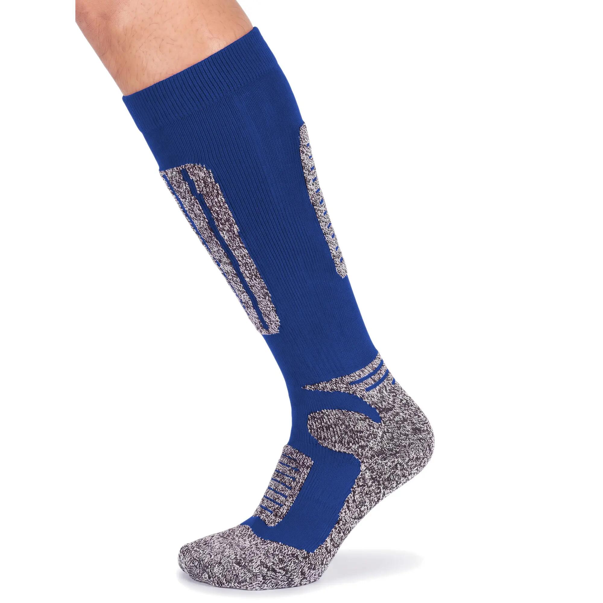 Damen Herren Ski Funktionssocken 4er Pack Kniestrümpfe gepolstert Wolle Snow 4/9