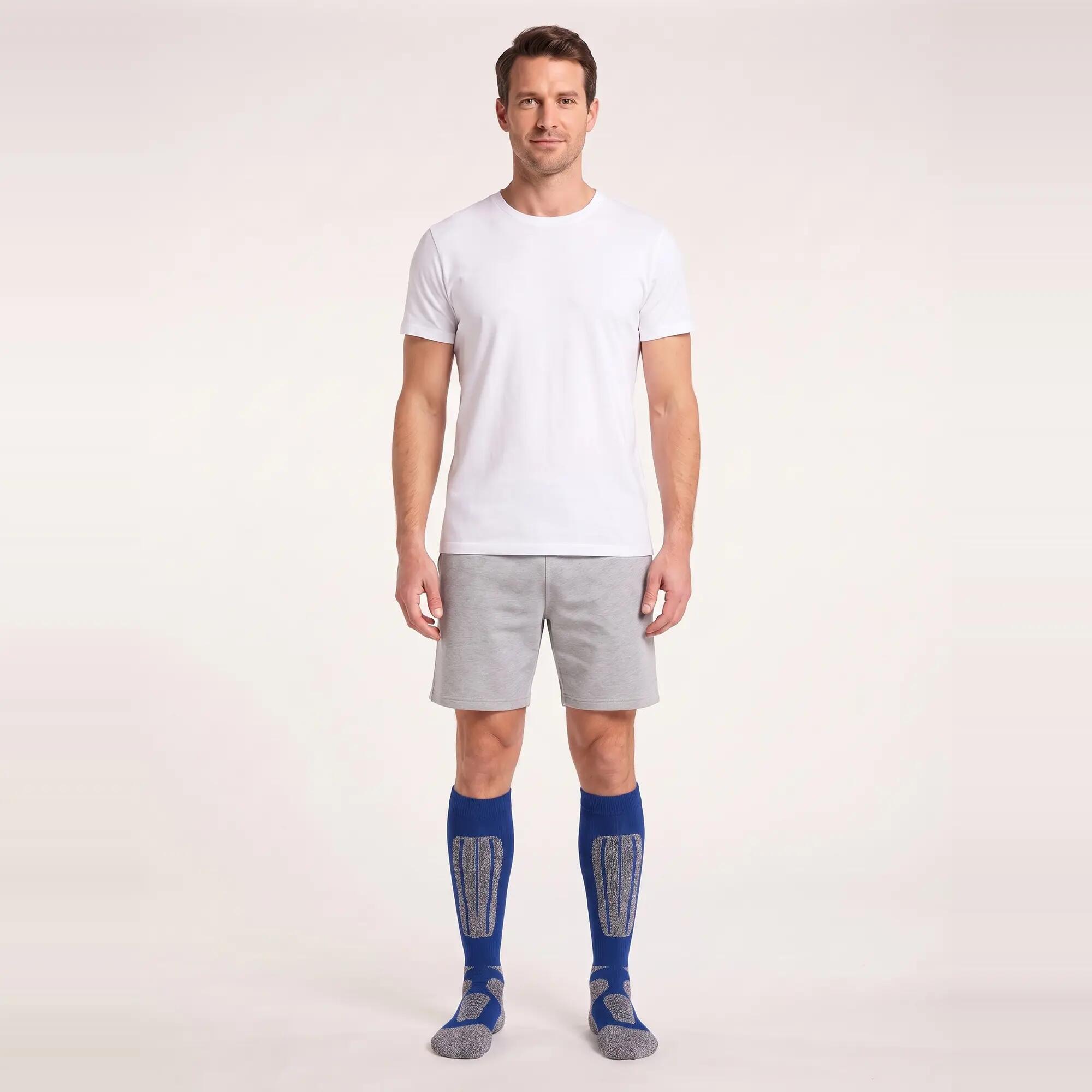 Damen Herren Ski Funktionssocken 4er Pack Kniestrümpfe gepolstert Wolle Snow 2/9