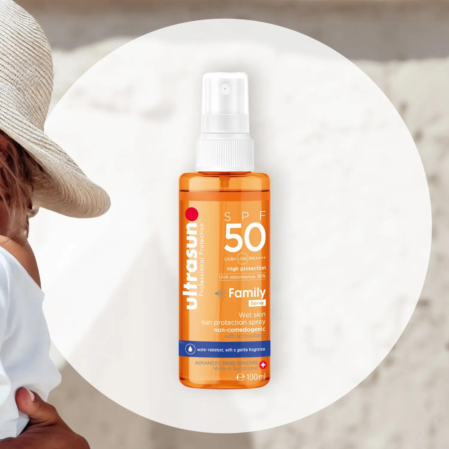 Sonnencreme - Family Wet Skin Spray SPF50 (100 ml / SPF50) 3/4