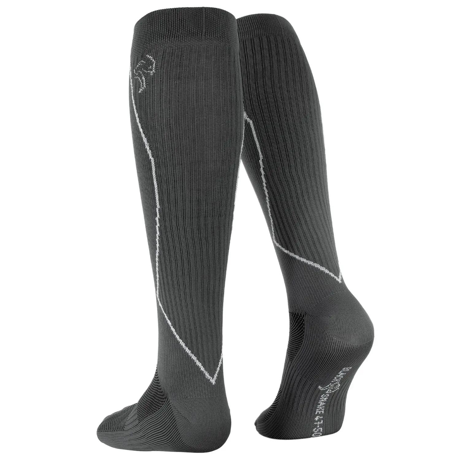 Damen Herren Laufsocken Kompression kniehoch gepolstert atmungsaktiv 2er Pack 6/9