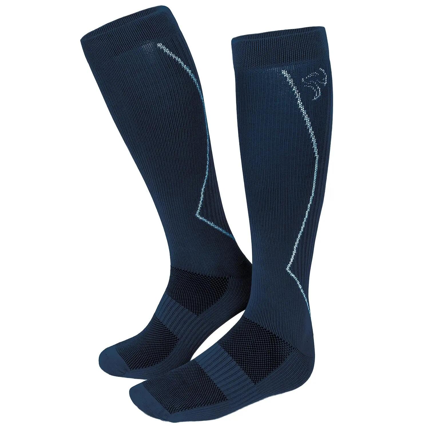 Damen Herren Kompressionssocken Laufsocken kniehoch Sport 2 Paar 3/9