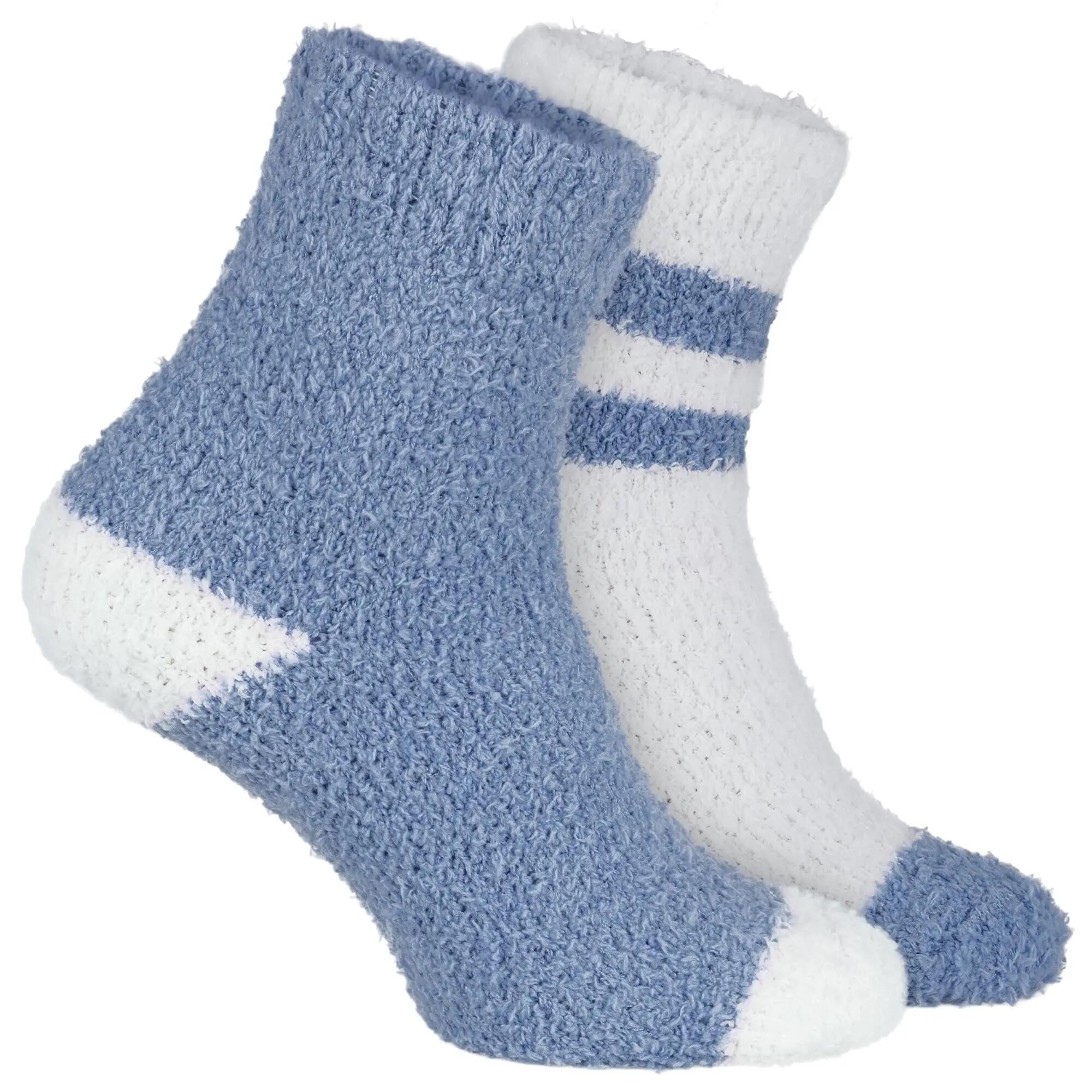 Damen Yoga Haussocken Kuschelsocken Bettsocken flauschig warm Komfortbund 4 Paar 4/6