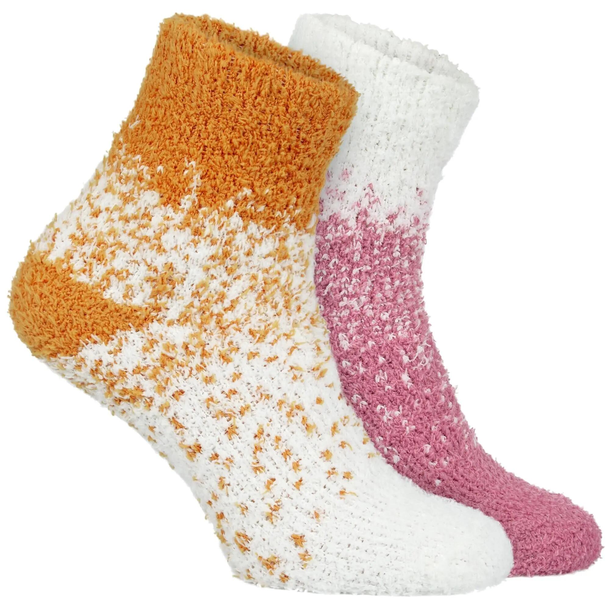 Damen Yoga Haussocken Kuschelsocken Bettsocken flauschig warm Komfortbund 4 Paar 4/6