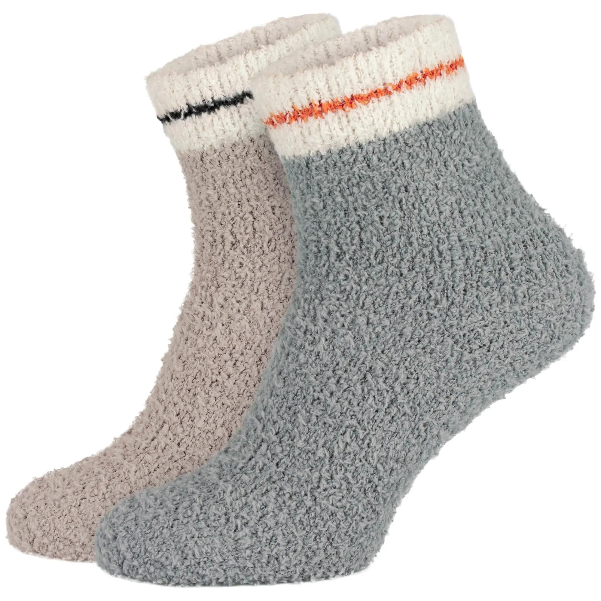 Damen Yoga Haussocken Kuschelsocken Bettsocken flauschig warm Komfortbund 4 Paar 4/6