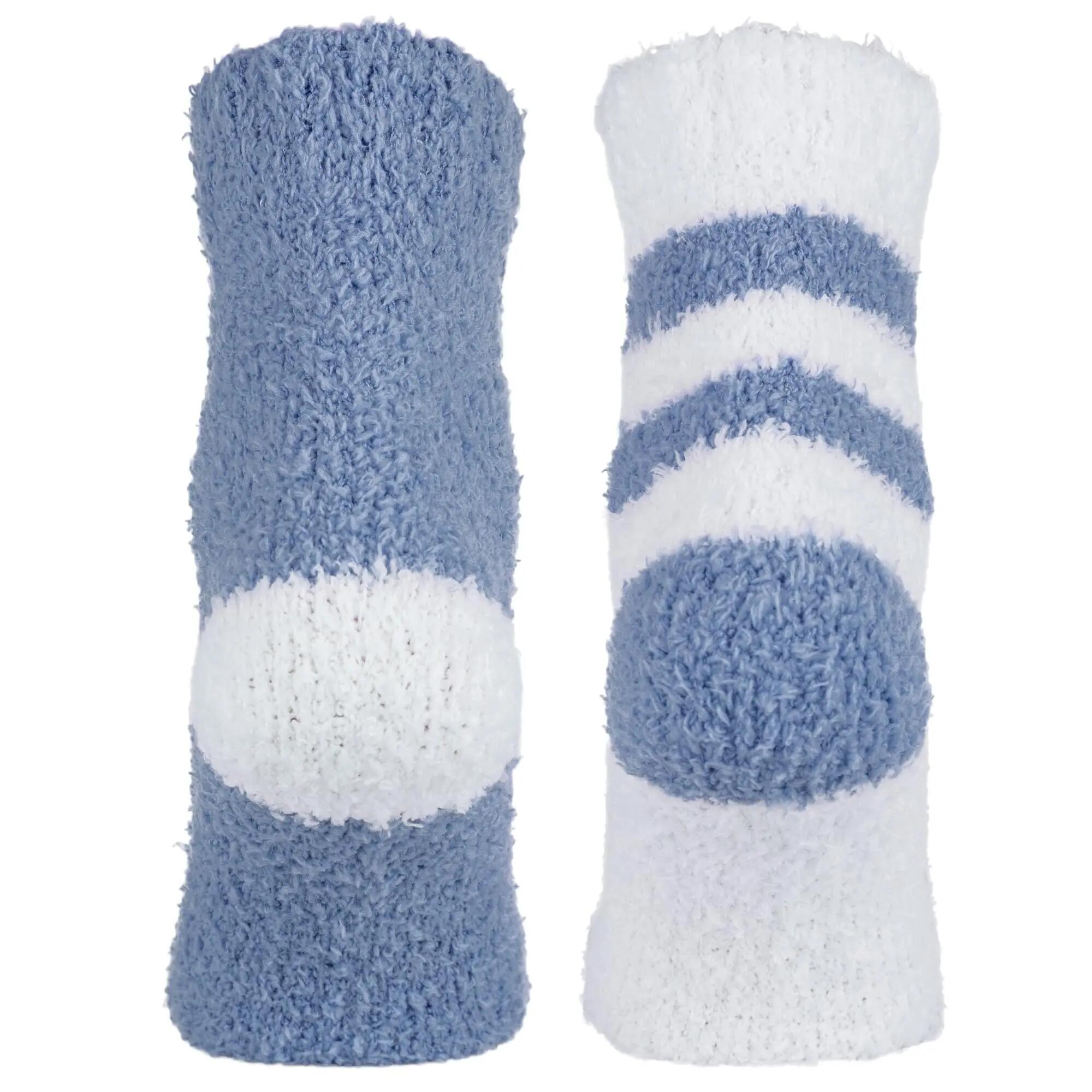 Damen Yoga Haussocken Kuschelsocken Bettsocken flauschig warm Komfortbund 4 Paar 3/6