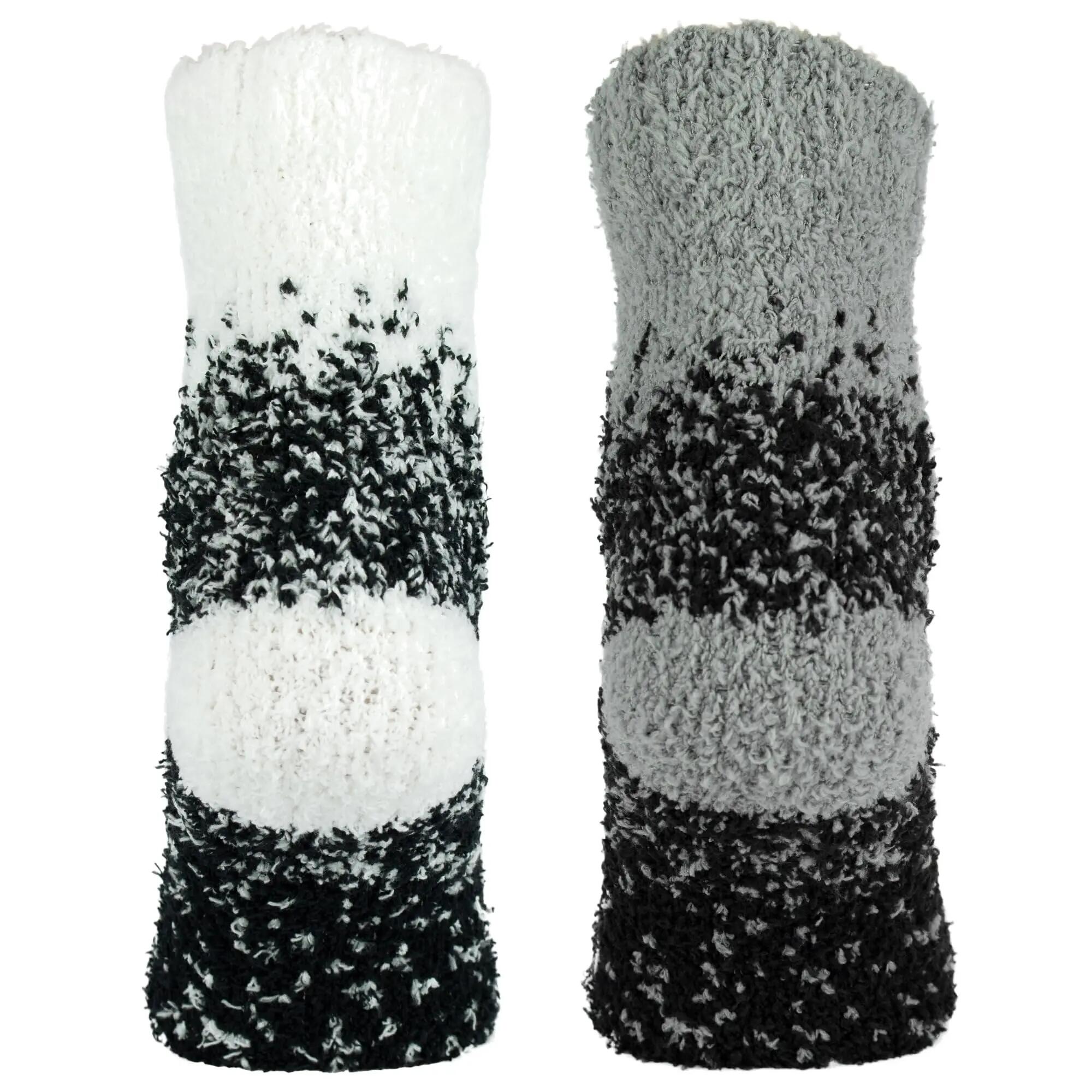Damen Yoga Haussocken Kuschelsocken Bettsocken flauschig warm Komfortbund 4 Paar 3/6