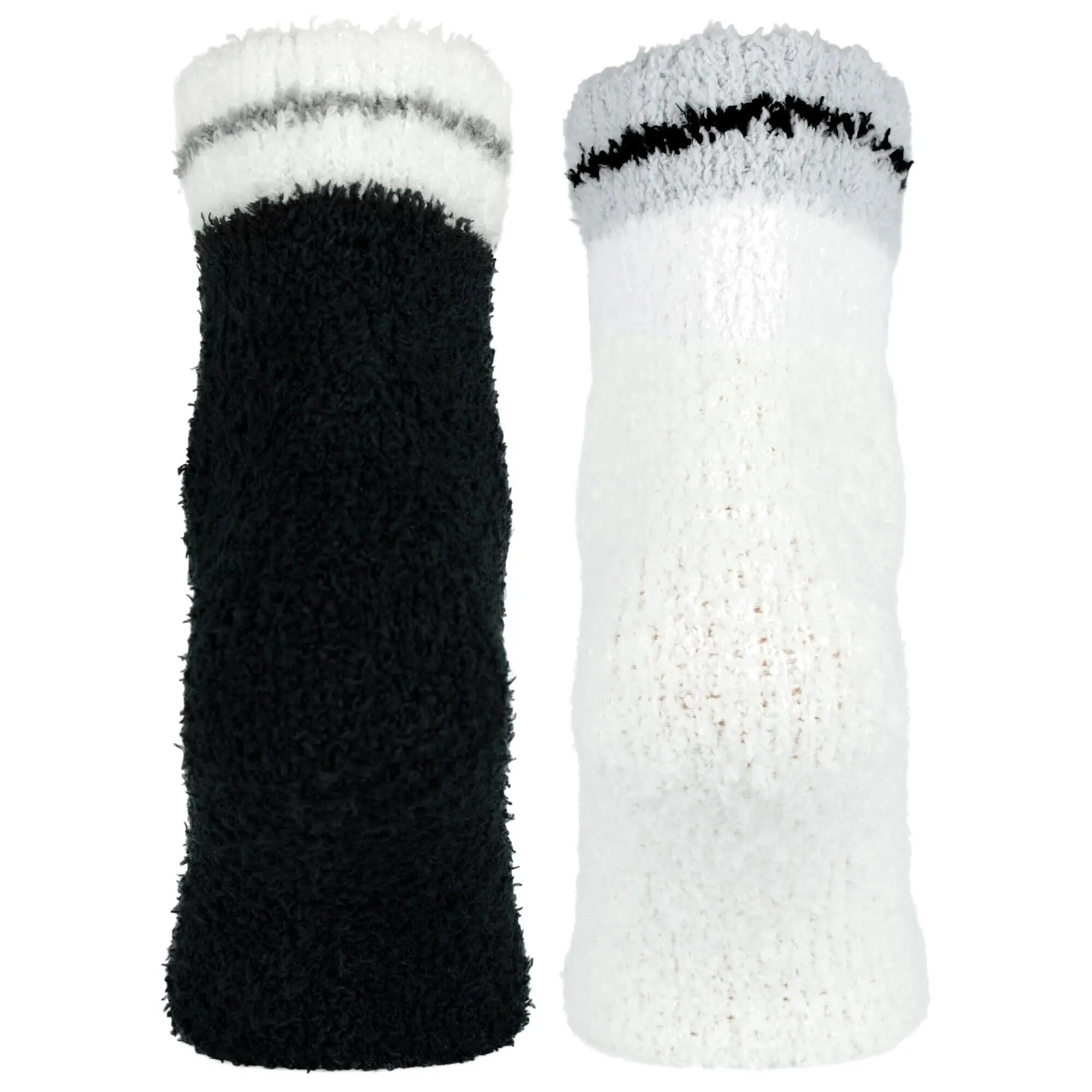 Damen Yoga Haussocken Kuschelsocken Bettsocken flauschig warm Komfortbund 4 Paar 3/6